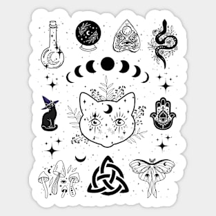 Curious Kitty - Witchy AF Tshirt Sticker